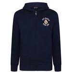 Real Madrid Official Football Gift Boys Fleece Zip Hoody Navy 8 Years