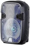 QFX PBX-1205-BL Rechargeable 12" Party Sound System with Stand and Microphone - Blue