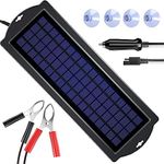 AOTHOTOP Solar Battery Maintainer, 3.5W Portable High-Efficiency Battery Charger 12V Waterproof Solar Panel Car Battery Charger for RV Motorcycle Boat Marine Trailer Tractor Snowmobile,etc.