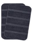 SARAL HOME EASY LIVING Soft Microfiber Anti Slip Bathmat Set of 2 (Grey, 35X50 Cm), Large Rectangle