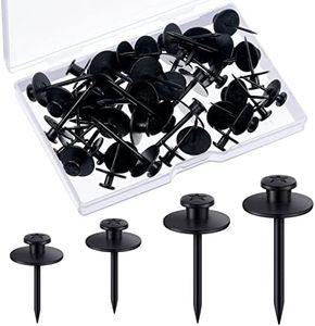 40 Pcs Double Headed Picture Hangers Nails Thumb Tacks Small Head Hanging Nails Push Pins Decorative Wall Hooks for Hanging Home Office Hanging Picture Photo Decorations (Black)