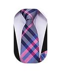 Dubulle Pink and Blue Plaid Tie for