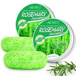 Rosemary Shampoo Bar for Hair Loss, 2PCS Solid Shampoo Conditioner Bar Repair Damaged Hair Strengthens Hair, Nourishes Scalp for Men Women (Solid Shampoo)