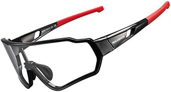 ROCKBROS Photochromic Sunglasses for Men Women Cycling Sunglasses Safety Sport Sunglasses UV Protection Transitions Sunglasses Driving Fishing Cycling Outdoor Sports