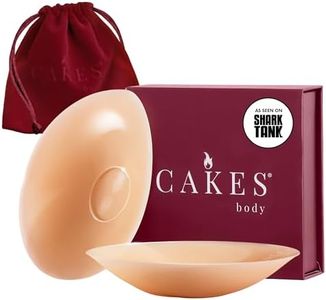 CAKES Body® sticky Circle Nipple Covers for Women - The Viral Sticky Boobs With an Adhesive-free nip nook™ - Silicone Nipple Covers with Travel Pouch - Honey, OG Size (B-DD)