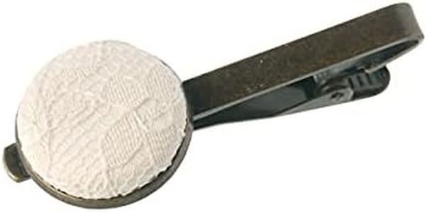 Men's Ivory Lace Tie Bar for 13th Wedding Anniversary Gift, Unique Gifts for your Husband, Novelty Tie Clip