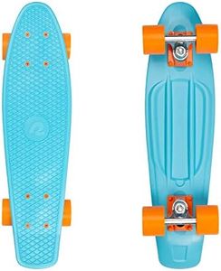 Retrospec Quip Mini Cruiser Skateboard 22.5" and 27" Classic Retro Plastic Cruiser Complete Skateboard with ABEC 7 Bearings and PU Wheels Compact Board with Grippy, Molded Waffle Deck