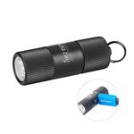 OLIGHT I1R 2 Eos 150 Lumens Tiny Rechargeable Keychain Light with Built-in Battery, USB Charging Cable