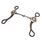 Horse Mouth Bit, Hand Carved Antique Bronze All Around Curb Bit, Professional Stainless Steel Western Snaffle, Comfort Durable Rustproof Horse Snaffle Bit for Horse Racing