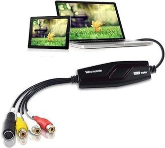 VIXLW Video Capture Card USB 2.0, RCA to USB Video Capture Device, Video to Digital Converter Grabber, VHS to Digital Converter, One Touch VHS VCR Hi8 TV to DVD for Your Mac OS X or Windows 7 8 10 PC