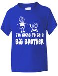 Print4U I'm Going to Be Big Brother Funny Boys T-Shirt Baby Birthday Gift 5-6 Blue