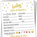 T Marie 40 Baby Shower Game Advice Cards - Baby Prediction, Wisdom and Advice for Mommy to Be - Perfect for Gender Neutral Showers and Girl Boy Gender Reveals