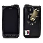 Turtleback Fitted Case Made for Sonim XP8 Phone Black Leather Rotating Removable Metal Belt Clip Made in USA