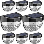 Solar Fence Lights,Decorative Lights LED Garden Lights Waterproof Solar Powered Outdoor Lights for Patio, Fence, Yard, Garden, Garage, Stairway, Gate, Wall(8 Pack )