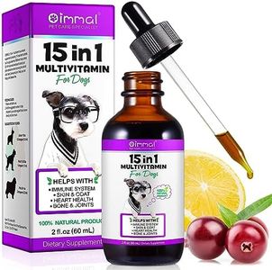 Cat Multivitamin, 15 in 1 Multivitamin Drops for Cats, Cat Supplements Vitamins with Glucosamine & MSM Supports Immune Health, Joint Care, Skin & Coat, Provides Basic Daily Vitamins & Minerals for Cat