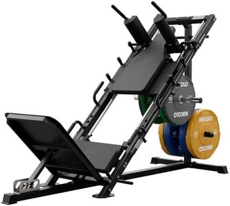 Mikolo Leg Press Hack Squat Machine Combo, Leg Press Machines for Home Gym with Linear Bearing, Hack Squat Machine with Rear and Front Band Pegs, Leg Machine for Full Range Leg Training, Color Weights