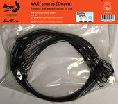 Wolf Snares - 12 PACK - Ready to use, effectively captures wolf - Snare wire trapping (3/32 GA - 7 x 7, SLIMLOCK - Locking System)