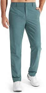 Libin Mens Golf Pants Classic Fit Stretch Work Dress Pants 32" Quick Dry Lightweight Business Casual Trousers Comfort Water Resistant, Peacock Blue, 30W x 32L