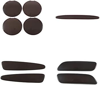 Qiosreui Car Taillight Cover Kits for C6 Corvette 2005-2013, Smoked Rear fog Lamps Shell Trim Cover, The Width Light Shell, ABS, Transparent Gray (4PCS Set)