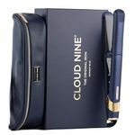 CLOUD NINE The Original Iron Blue | Hair Straighteners for Women | Professional Ceramic Hair Straightener Giftset | 11 Temperature Settings 100–200°C | Revive Mode | Frizz Control