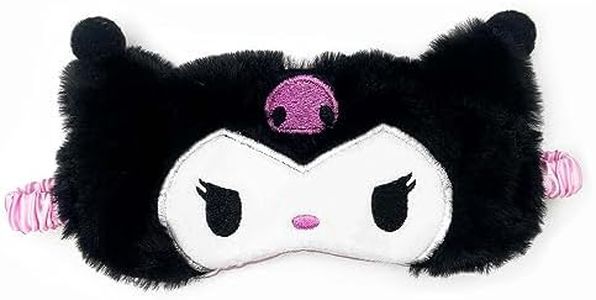 Kawaii Cartoon Sleep Eye Mask, Cute Plush Blackout Sleeping Mask Eye Cover for Kids Teens Girls Women