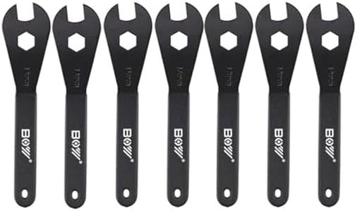 XIAOCUNCN Bicycle Spanner,Bike Cone Wrench Set Tool,Durable Multi-Function,Carbon Steel,(13, 14, 15, 16, 17, 18, 19mm) Bicycle Wheel Hub Axle Nut Install Remover (7 pieces (13,14,15,16,17,18,19))