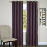 Achim Home Furnishings Taylor Lined Blackout Grommet Window Curtain Panel, 50 x 63, Aubergine