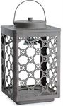 Candle Warmer Lantern Vintage Taupe Metal Electric