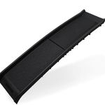 Portable Dog Ramp, Anti-Slip Plastic Pet Access Ramp, Foldable Lightweight Design, Black, 155.5 x 40 x 15 cm, for Car and Home Use