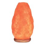 Himalayan Glow Amber Salt Lamp (2 Pack), Hand Carved Salt Lamp Night Light with Need Wooden Base and (ETL Certified) Brightness Control Dimmer Switch and Himalayan Salt Lamps Bulb | 7-11 LBS