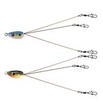 Ilure Alabama Rig Umbrella for Bass Fishing 3 Arms Swim Baits Lures Bait Kit for Freshwater Trout Salmon 2 Pcs