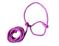 Equine Outlet Adjustable Small Rope Halter - Pony, Sheep, Llama, Section A, Shetland, Calf (Pink)