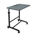 GROSSē Multi-Purpose Height-Adjustable Laptop Table, Gaming & Study Table with Docking for Tablet, Ideal for Work from Home, Room Work, DIY Table, Easy to Assemble(60[L] x 40[W] x 76[H] CM)