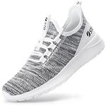 STQ Running Shoes for Women Slip on Sneakers Hands Free Jogging Walking Lightweight Comfort for Workout Light Grey Size 7.5