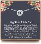 JOSYANDLOVE Big Sister Gifts, Sister Necklace, Sterling Silver 2 Interlocking Circles Necklaces for Women, Sister Birthday Gifts, Christmas Gifts