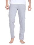 U.S. POLO ASSN. Heathered Cotton Or001 Track Pants - Pack of 1 (Grey Melange L), Men, Slim Fit