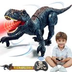 Sunrad Remote Control Dinosaur Toys for Kids 3-5 4-7 8-12 Year Old, Electronic RC Robot Dinosaur with Spray & Light & Roar, Realistic Walking T-Rex Toys Birthday Gifts for Boys Girls