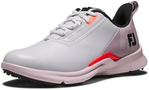 FootJoy Women's FJ Fuel Previous Season Style Golf Shoe, White/Pink/Coral, 7