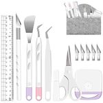 13 Pcs Vinyl Weeding Tools Stainless Steel Plotter Accessories HTV, Precision Carving Craft Hobby Knife Kit +1 Piece Storage Bag, Silhouettes, Cameos, DIY Art Work Cutting,Scrapbook (13)