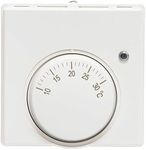 SPARES2GO Mains Room Thermostat for Combi Boilers Temperature Switch Dial 10°C - 30°C with Neon Indicator