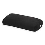 Gaiam Yoga Bolster Long Meditation Pillow Cushion for Restorative Yoga & Sitting on Floor, Black