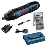 Bosch Professional Bosch GO Cordless Screwdriver (Includes 25-Piece Bit Set, Charging Cable, L-BOXX Mini)