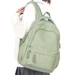 WEPLAN Backpack Women School Backpack for Girls Teenagers Casual Daypacks Rucksack Bag for College Backpack Women Work bag with USB Charging Port Men Waterproof Laptop Backpack 14 inch,Light Green