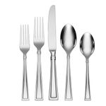 Oneida H219045A Butler 45 Piece Everyday Flatware 18/0 Stainless Steel, Silverware Set