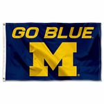 Michigan Wolverines Large Go Blue 3x5 College Flag