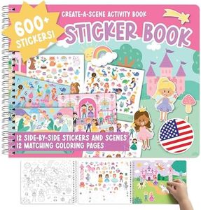 Sticker Books for Toddlers 2-4 Years - Toddler Sticker Book Preschool Learning Activities, Kids Stickers Ages 2-4, Quiet Books for Toddlers 3-5, Kids Travel Activities, Educational Toddler Girl Gifts