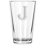 Alankathy Mugs Beer glass 16 oz pint Monogram (J)