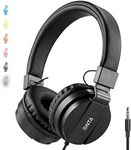 ONTA gorsun Foldable Headphone,On-Ear Audio Adjustable Lightweight Headphone for Cellphones Smartphones Iphone Laptop Computer Mp3/4 Earphones (Black)