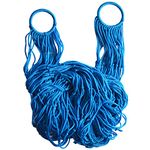 CRM TRADERS Handcrafted Nylon Rope Hammock Swing Hanging Net Mesh Sleeping Bed for Kids New Born Baby - Blue