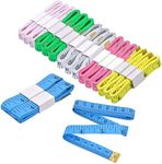 18 PCS Dual Sided Measuring Tape, 6 Colors Double Scale Soft Tape Measure, Body Measuring Tape, Flexible Measuring Ruler for Tailor Clothing Sewing Dressmaker Cloth Weight Loss, 150 CM/60 Inch
